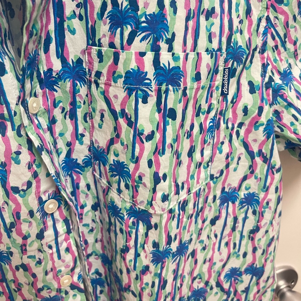 Chubbies Palm Tree Pattern Button Down - image 5